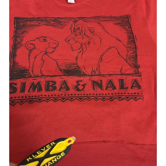 Vintage 90s The Lion King USA Made Simba, Lala Graphic Red Sweatshirt Men’s L - Picture 5 of 16